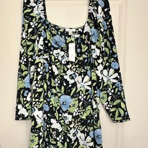Topshop Floral Long Sleeve Mini Dress – UK  18 / US 14 (NWT)